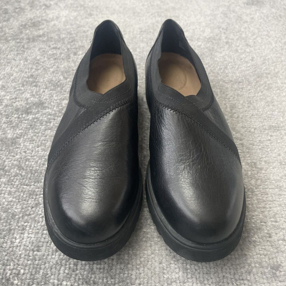 Clarks Shoes Womens Size 9 Black Leather Bellevue Cedar Lightweight Foam Bottom - Picture 2 of 11